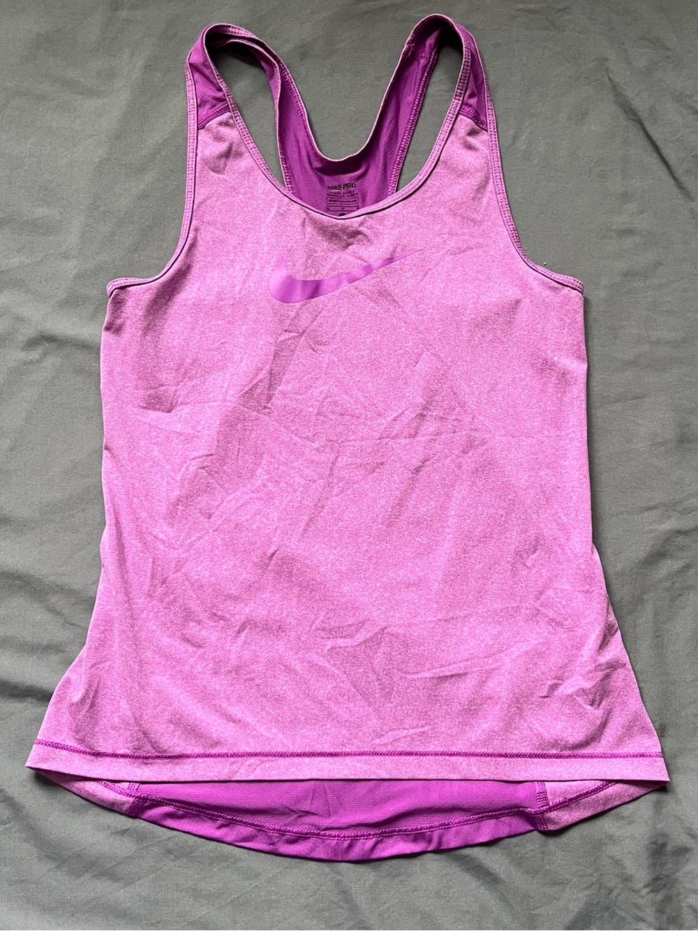 Nike Dri-fit Pro Active Tank Top Womens Medium Center Swoosh Purple Athletic Gym